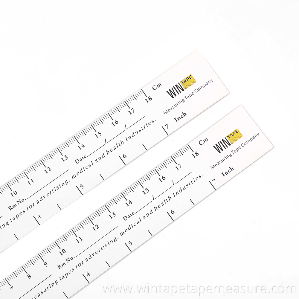 Wintape 18cm / 7'' Educare Wound Ruler (PAPER) Wound Measuring Tape (Pack of 100) Medical Medimeter